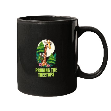 Discover Gardener Giraffe - Pruning the treetops Mugs
