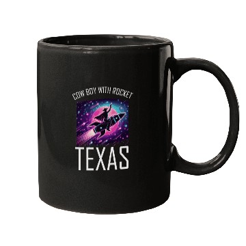 Discover Cowboy with Rocket – Texas Space Adventure Mugs
