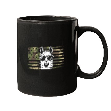 Discover Llama Camouflage US Flag Llama Mugs