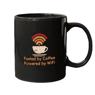 Discover Retro Fueled by Coffee, Powered by WiFi Mugs