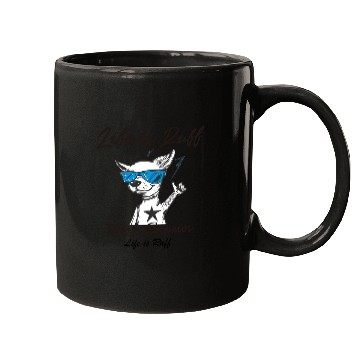 Discover Cool Graffiti Abstract Dog with Blue Sunglasses Mugs
