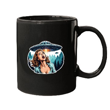 Discover UFO Invasion Alien Abduction Panic Mugs