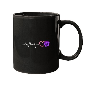 Discover Lesbian Heartbeat Violet Flower Love Pride Mugs
