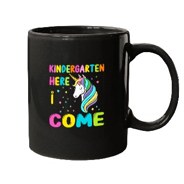 Discover Kindergarten Here I come Back to School Unicorn Mugs