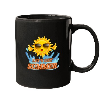 Discover Let’s Get Summer - Fun Sun & Waves Design Mugs