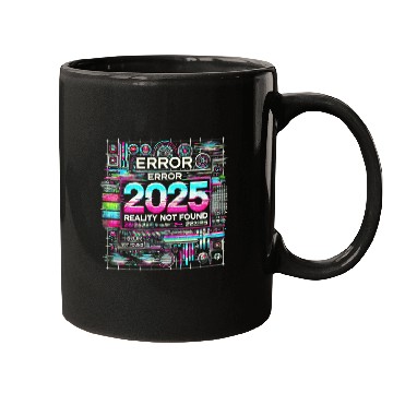 Discover Futuristic Glitch Aesthetic Cyberpunk Design Mugs