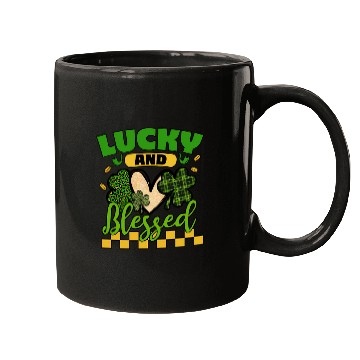 Discover Lucky And Blessed Day Lucky Heart Mugs