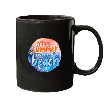 Discover Hello Summer Beach Mugs