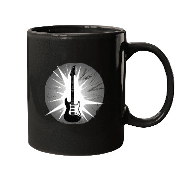 Discover Black & White Electric Guitar Explosion – Rock Mugs