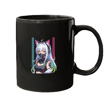 Discover Futuristic Cyberpunk Girl Mugs