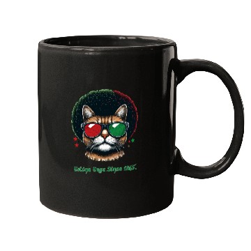 Discover Feline Free Since 1865, Afro Cat Juneteenth Design Mugs