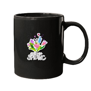 Discover Spring qoute flower illustration Mugs