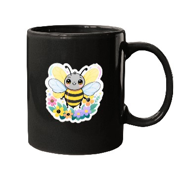 Discover A bee chubby cartoon Mugs
