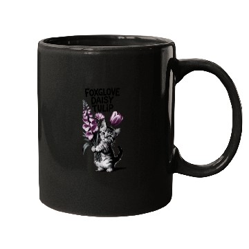 Discover Subtle Floral Anti Trump Flowers Foxglove Daisy Mugs