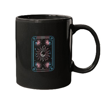 Discover Mystical Transgender Tarot Card with Sun and Moon Mugs