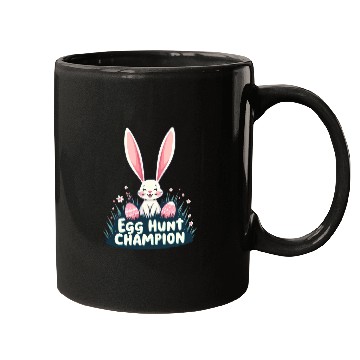 Discover Egg Hunt Champion Bunny Design Mugs