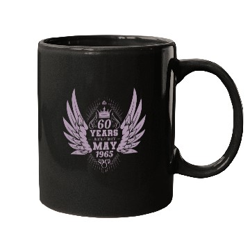 Discover 60th birthday angel wings unique since May 1965 Mugs