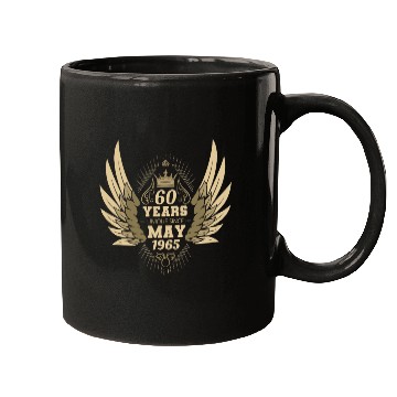 Discover 60th birthday angel wings unique since May 1965 Mugs