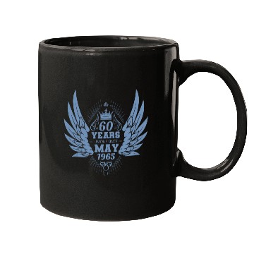 Discover 60th birthday angel wings unique since May 1965 Mugs