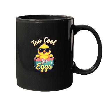 Discover Too Cool for Eggs Easter Chick Mugs