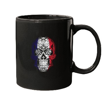 Discover France X Head Skull Flag Mugs