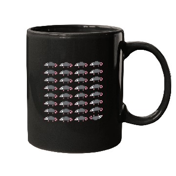Discover Playing Opossum Pixel Art Mugs
