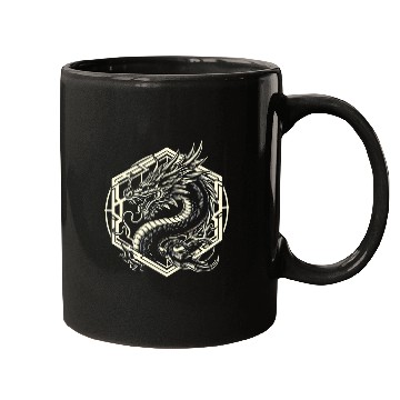 Discover Fierce Tribal Dragon Mugs