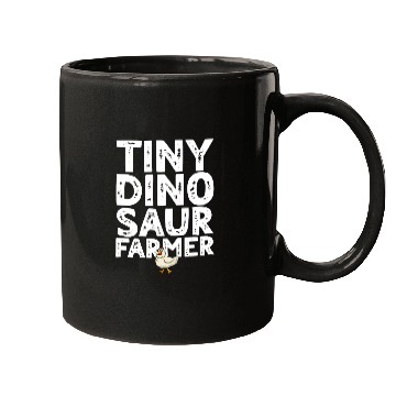 Discover Tiny dino farmer - Dinosaur Funny Dinosaur Farmer Mugs