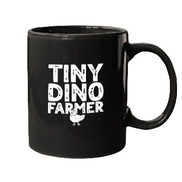 Discover Dino Funny Dinosaur Farmer - Tiny dino farmer Mugs