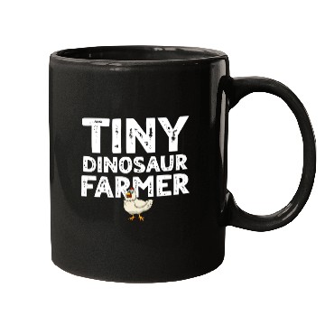 Discover Tiny dino farmer - Dinosaur Funny Dinosaur Farmer Mugs