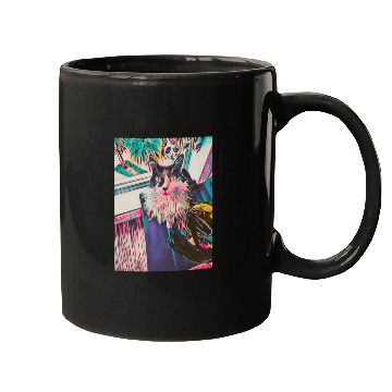 Discover Tropical Funky Cat Mugs