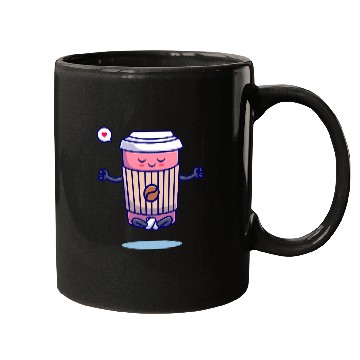 Discover Charming Coffee Cup Meditation Design Mugs