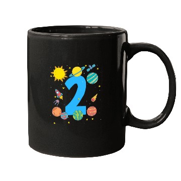 Discover Space Number Two Adventure Fun Birthday Mugs