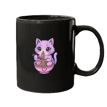 Discover Kawaii Cat Ramen Mugs