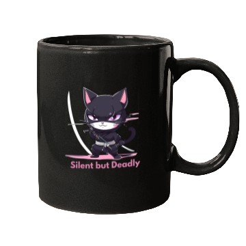 Discover Silent But Deadly – Chibi Ninja in Action Mugs