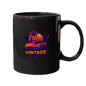 Discover Retro Drive – Neon Synthwave Speed Mugs
