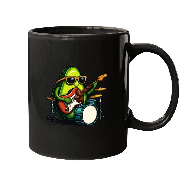 Discover Rockin Avocado Musician Funny Graphic Mugs