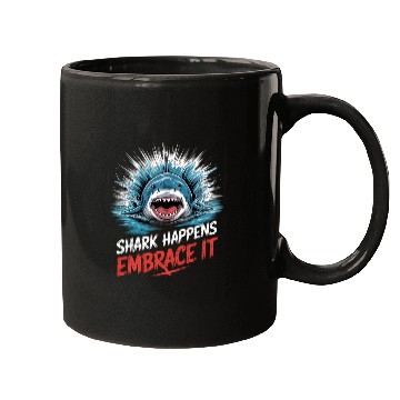 Discover Shark Happens Embrace it Shark Diver Mugs