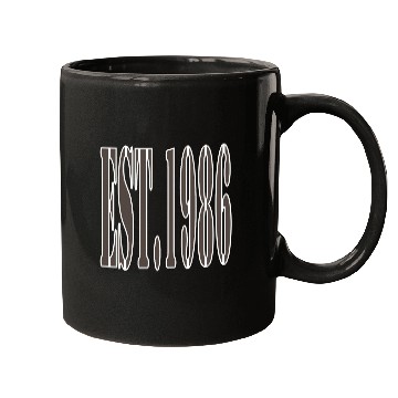 Discover EST. 1986 Retro Mugs – Bold Vintage Mugs for 80s