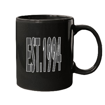 Discover EST. 1994 Ash Text Mugs – Minimalist Vintage
