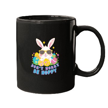 Discover Dont Worry Be Hoppy Easter Bunny eggs Mugs
