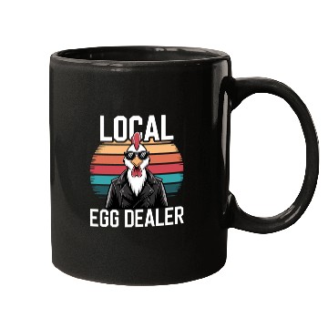 Discover Local Egg Dealer Easter Sunday Retro Chicken Mugs