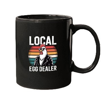 Discover Local Egg Dealer Easter Sunday Retro Chicken Farm Mugs