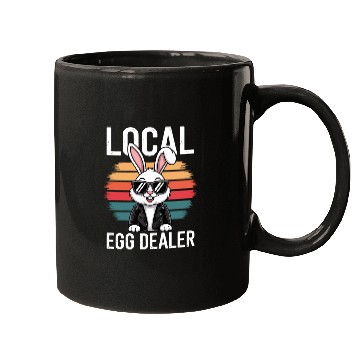Discover Local Egg Dealer Easter Bunny Vintage Egg Farmer Mugs