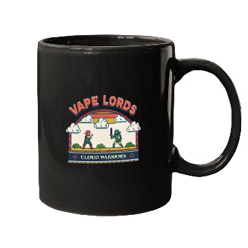 Discover Vape Lords: Cloud Warriors Retro Game Mugs