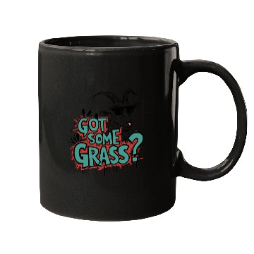 Discover Goat Some Grass? Meme Goat Energy Mugs