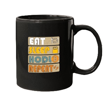 Discover Eat Sleep HODL Repeat – Crypto Life Design Mugs