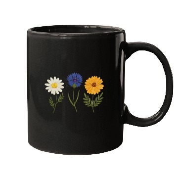 Discover Wildflower Trio Daisy Cornflower Marigold Mugs