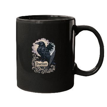 Discover Baroque Raven Nevermore Scroll Poe Poetry Mugs
