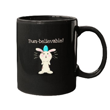 Discover Bun-believable Funny Surprised Bunny Easter Egg Mugs